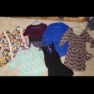 Bundle 4 Shirts, 1 Dress, 1 Romper Size Medium